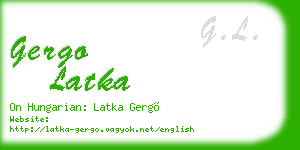 gergo latka business card